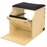 Egypedálos alacsony szék - balti nyírfa, fekete