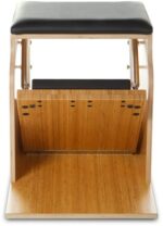 Egypedálos alacsony szék - balti nyírfa, fekete - Kép 2